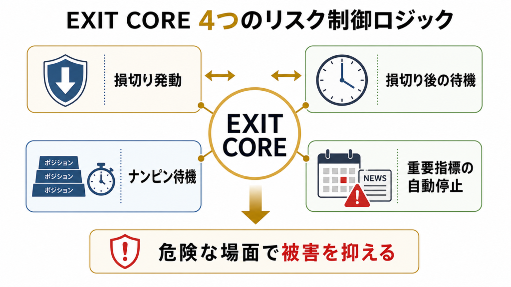 EXIT COREの4つのリスク制御ロジックの全体像