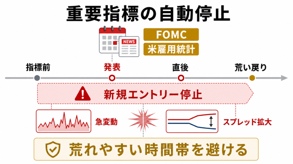 重要指標の自動停止のイメージ